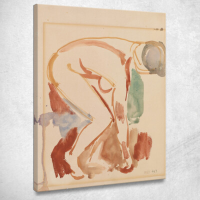Weiblicher Akt Vorwärts gefaltet Edvard Munch, em117 Leinwandbild