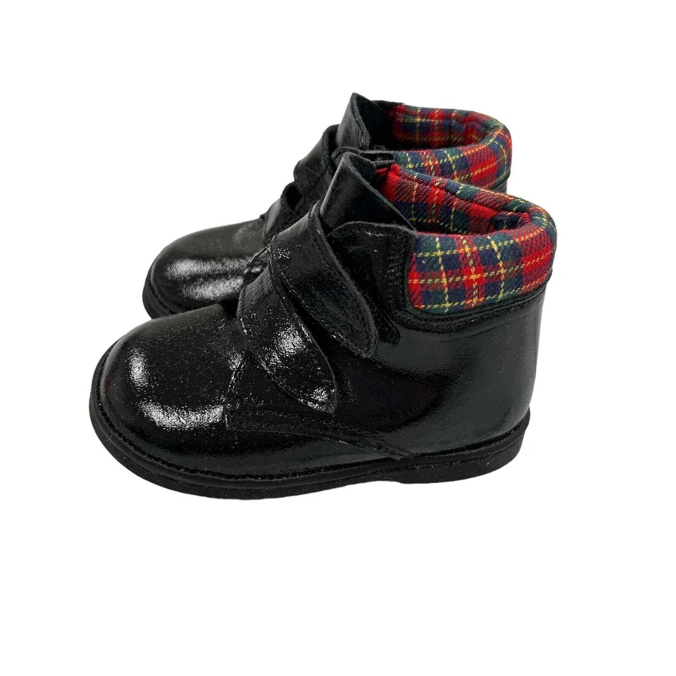 Ботинки L'amour черные в клетку с крючком и петлей для малышей размер 3 - Изображение 3 из 4