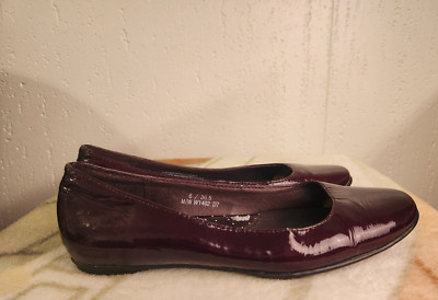 Born Womens sz 6 M/W Dark Purple Patent Leather Slip On Flats #14