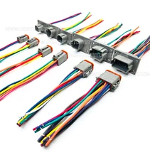 Assembled Flanged Deutsch DT 2, 3, 4, 6, 8, 12 Pins Waterproof connector
