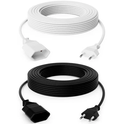DELEYCON Verlängerungskabel Eurostecker Strom Kabel Euro Verlängerung 1m 2m 3m 5m 10m