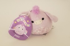 Squishmallow 3.5 Clip Delzi Donkey Floral Flowers Easter Squad Plush W Tag