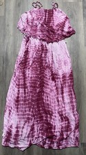Boohoo Tie Dye Purple Dress Coin Jingle Jangle Size 14
