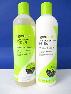 DevaCurl ORIGINAL Low Poo Cleanser & One Condition Conditioner 12 oz ea SET