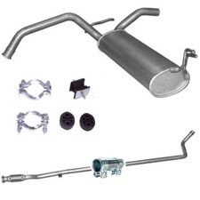 Mittelrohr Endtopf Auspuff + Anbausatz für Peugeot 107 1.4 HDi Turbo Diesel 55PS