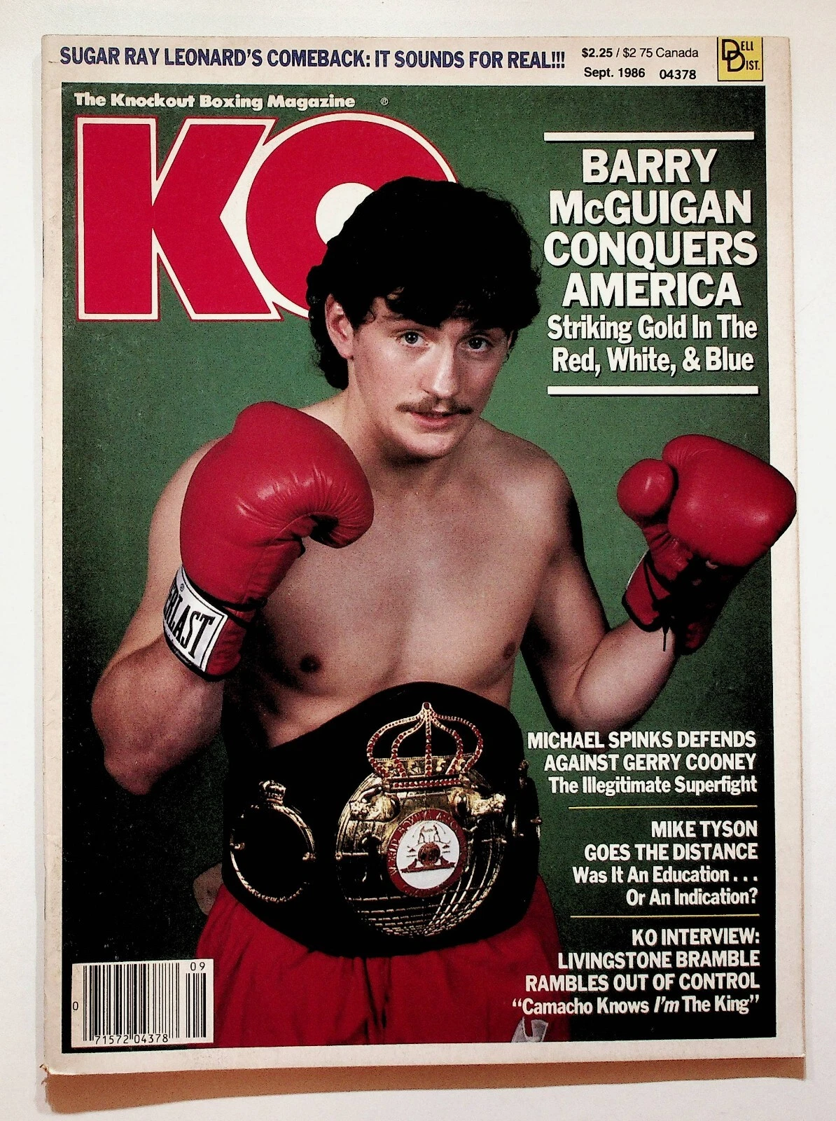 1986 September KO Knockout Boxing Magazine McGuigan Mike Tyson Michael Spinks - 画像1/8