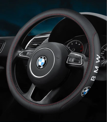 Coprivolante Auto 15" Pelle PU + Fibra di Carbonio per BMW Serie 4 Serie 5 - Foto 4 di 11