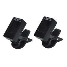 2Pcs JOYO JT-01 Clip on Tuner For Chromatic Guitar Bass Violin Ukulele Black