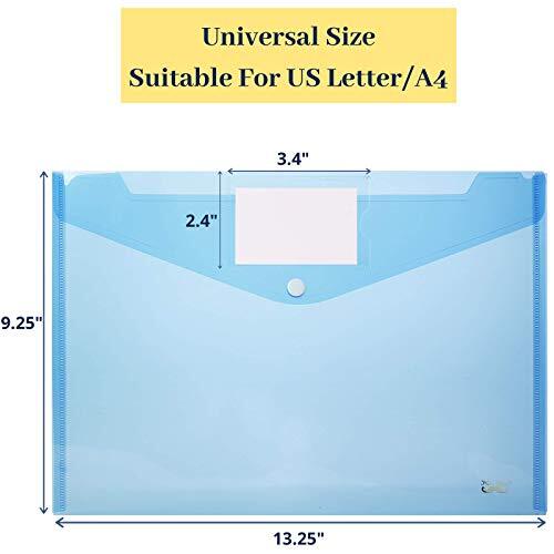 Kunststoff Umschläge Poly Umschläge 10 Stück Klar Dokument Ordner US Letter Format - Bild 8 von 9