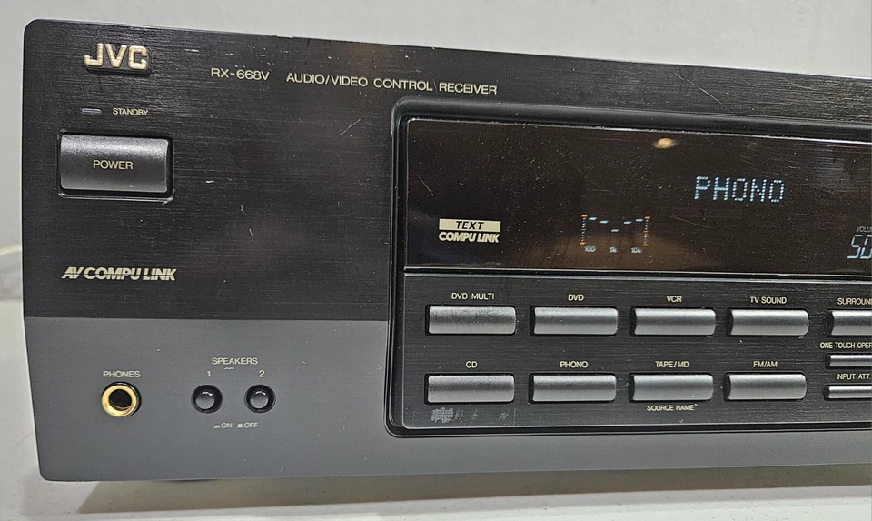 JVC RX-668VBK Audio/ Video Control Receiver - 100 Watts Per Channel - Tested - Image 4 of 4