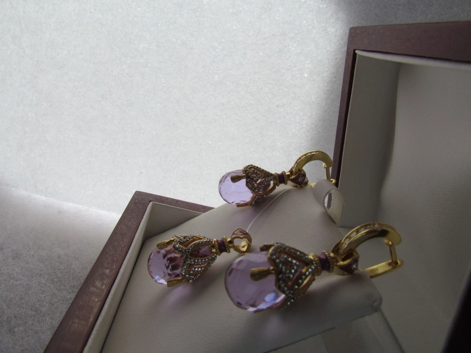 ALEXANDRITE EARRINGS & PENDANT SET HANDMADE RUSSIAN SOLID STERLING SILVER 925 - Image 3 of 4