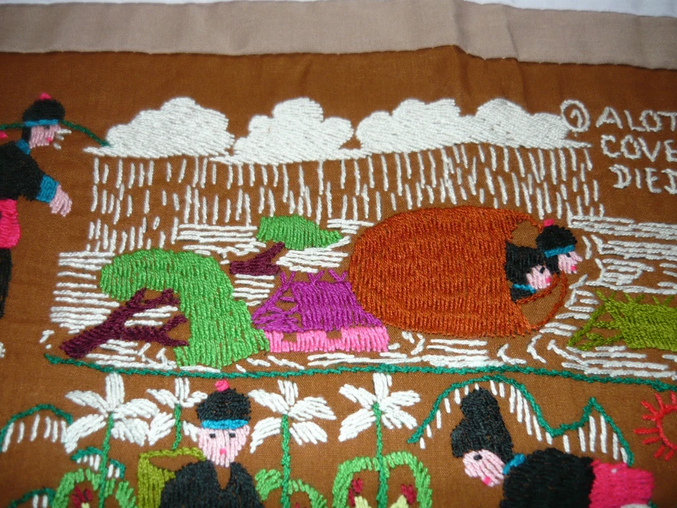 Tischdecke Tischläufer gestickt handgestickt Stickerei handgefertigt - Bild 4 von 4