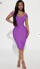 New Fashion Nova Purple Bandage Dress Size M