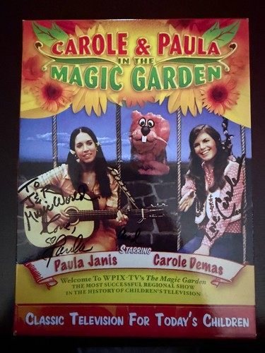 Carole & Paula in the Magic Garden 2 DVDs + CD Signed By Carole & Paula WPIX