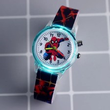 Spiderman Watch Light Up Colour changing Boys Kids Children Wrist Watch USAStock