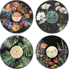 Hippie Decor, Posters for Room Aesthetic - Botanical Wall Art, Record Decor, 4Pc