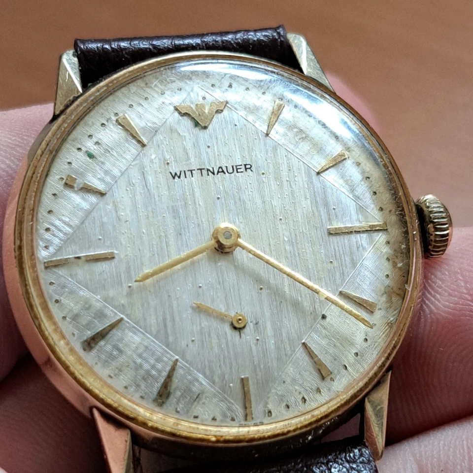 Reloj manual Wittnauer para hombre años 60, esfera texturizada de lujo, 17 joyas, en muy buena condición, funciona Foto 2 de 4