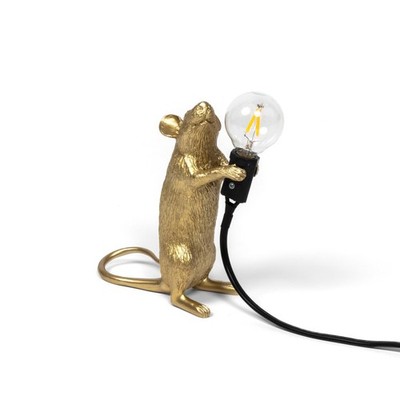SELETTI Led Lampe  MOUSE LAMP#1-GOLD  Stehen