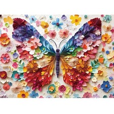 500 Piece Butterfly Flower Jigsaw Puzzle for Adults Seniors Family Game 20x15in 