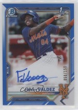 2021 Bowman Chrome Prospects Blue Refractor /150 Freddy Valdez #CPA-FV Auto 0us5