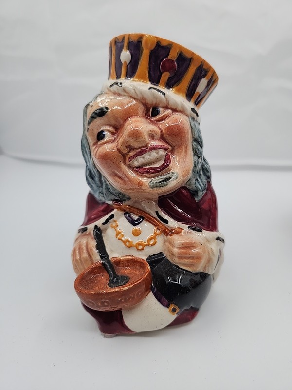 Toby Jug Mug Staffordshire Hand Painted Old King Cole Shorter & Sons England 5.5
