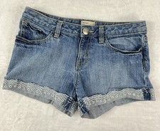 Y2K Gap Kids Denim Jeans Shorts w/ Adjustable Waist Cuffed Cotton Girls Size 12
