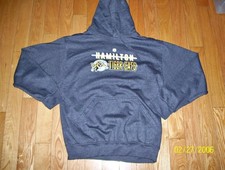 Hamilton Tiger Cats CFL Football Grey Hoodie Size Large