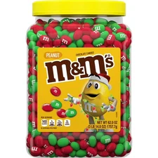M&M'S Christmas Peanut Milk Chocolate Candy, 62 oz. FREE SHIPPING