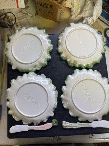 Juego de 4 cuchillos vegetales Fits And Floyd Ironstone hoja de lechuga col 7” - Imagen 10 de 14