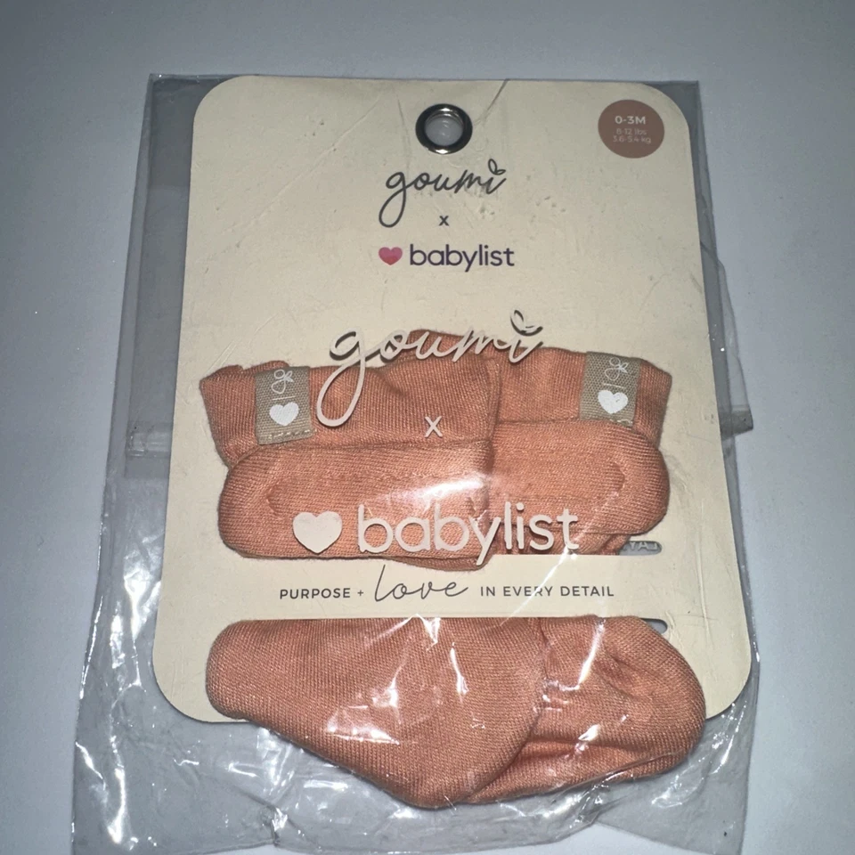 Goumi Baby Handschuhe Pfirsich Bio Bambus Frühchen 3-6 Pfund Babyliss NEU