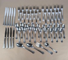 ONEIDA Madie Stainless Steel Flatware 55 Piece Set Glossy Made in USA