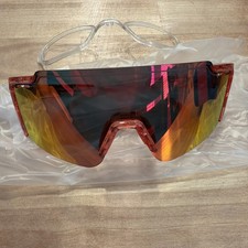 Youth Baseball Sunglasses for Boys Girls Age 6-12 Softball Red With Inserts