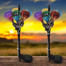 Solar Hot Air Balloon Garden Stake Lights Outdoor LED Path Decor