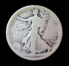 1916 D Walking Liberty Half Dollar 50 Cents Silver Coin Better Date