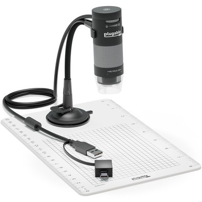 USB Digital Microscope 250x, 2MP Micro Camera with Flexible Arm Stand - Handh...