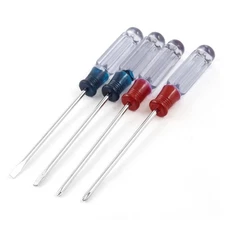 Nonslip Plastic Handle Phillips Slotted Screwdriver Set 4 in 1