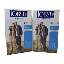 2-Jobst Compression Socks, Activewear 15-20 MmHg, Small, Knee,Cool Black,C.T