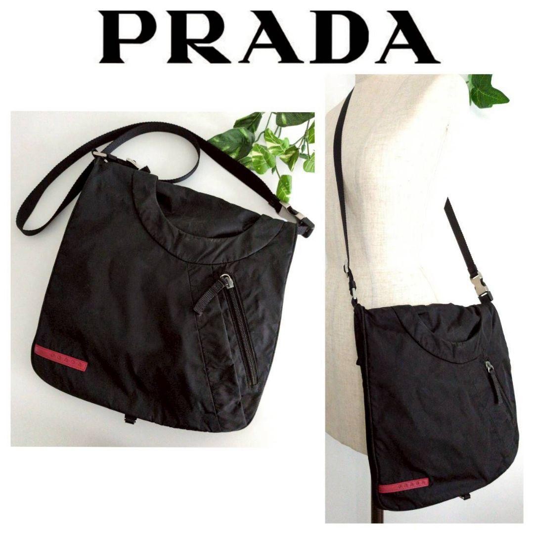 PRADA SPORT Archive Nylon Crossbody Bag Black Unisex Vintage PRADA SPORT Archive Nylon Crossbody Bag Black Unisex Vintage