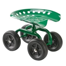 Garden cart on Wheels,Rolling Garden with 360 Degree Swivel seat for Green