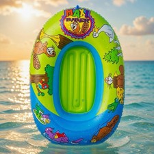 Kids Inflatable Boat Pool Float 38x28” Summer Water Lounge Raft Toy