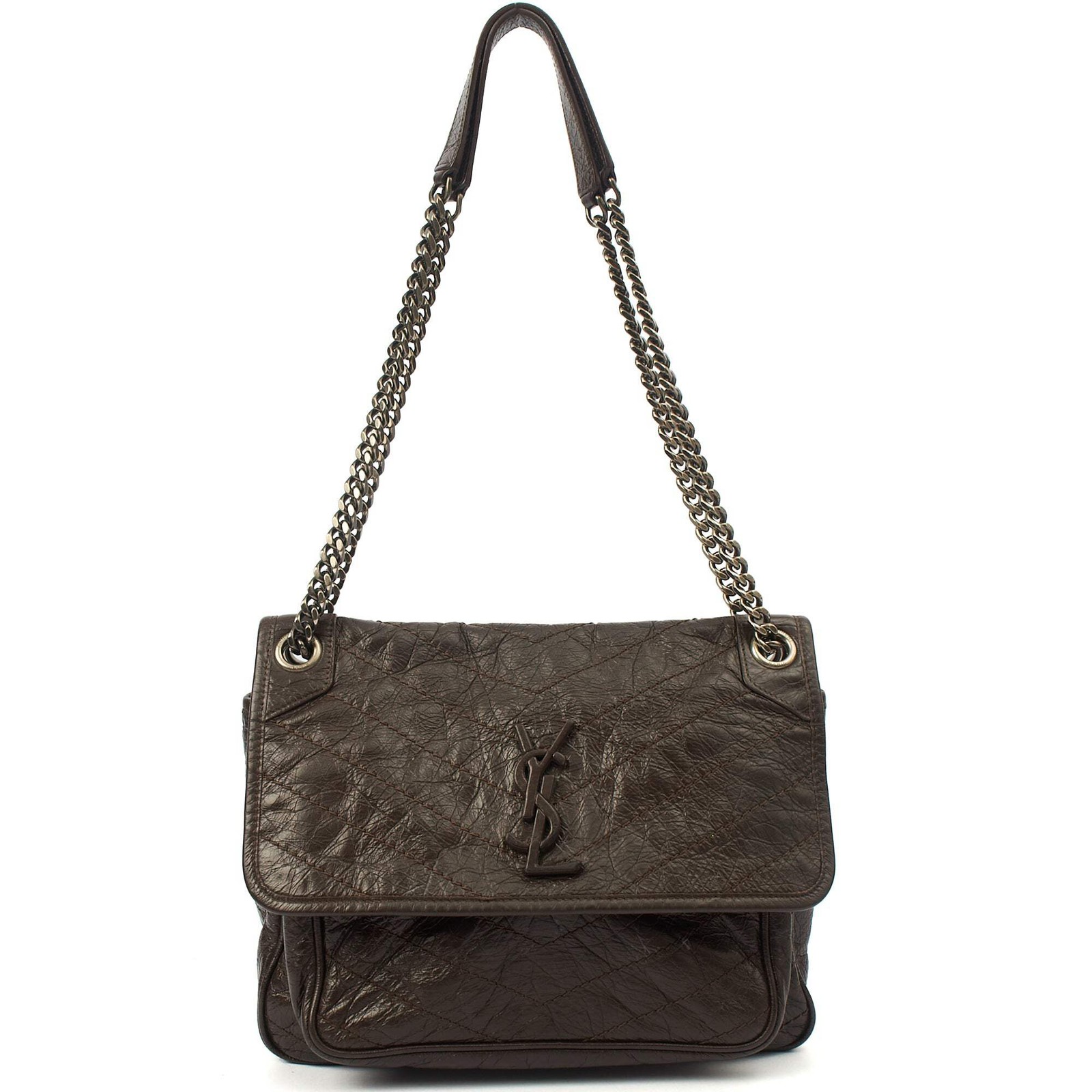 Saint Laurent Shoulder Bag Niki - Medium in Brown, Calfskin Leather