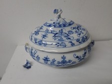 Tolle Teichert Zwiebelmuster Deckel Terrine um 1890 am Boden mit Marke