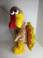 GEMMY Singing Dancing Thanksgiving Turkey Plush "Don't Stop The Party" 14'
