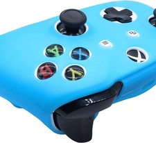 Blue Silicone Cover Skin for Xbox One S/X Controller Glow in The Dark Anti-Sl...