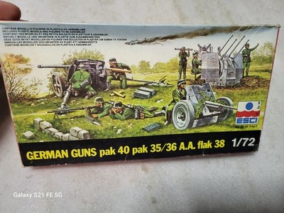 ESCI German Guns Pak 40 Pak 35 Flak 38 Kit 1/72 #8020