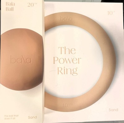 BALA HOME GYM in DISCONTINUED  SAND 10lb Dumbbell Power Ring & Pilates Ball New
