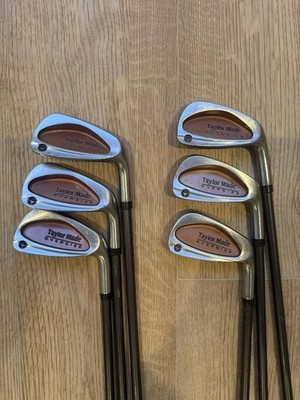 TAYLORMADE BURNER OVERSIZE IRONS SET 4-9 BUBBLE S-90 PLUS GRAPHITE STIFF RH.