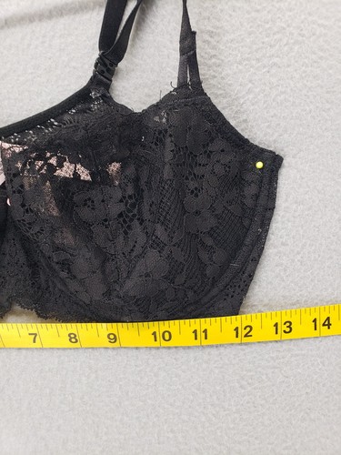 Victoria's Secret Women Bra 36D Black Lace Floral Underwear Adjustable Strap - Picture 9 of 17