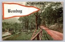 Postcard Pennant An Old Dirt Road Near Bombay   New York P888