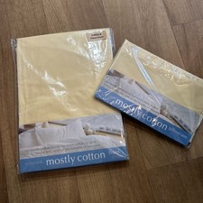 Marks and Spencer Mostly Cotton Single Fitted Sheet and Pillow Case New